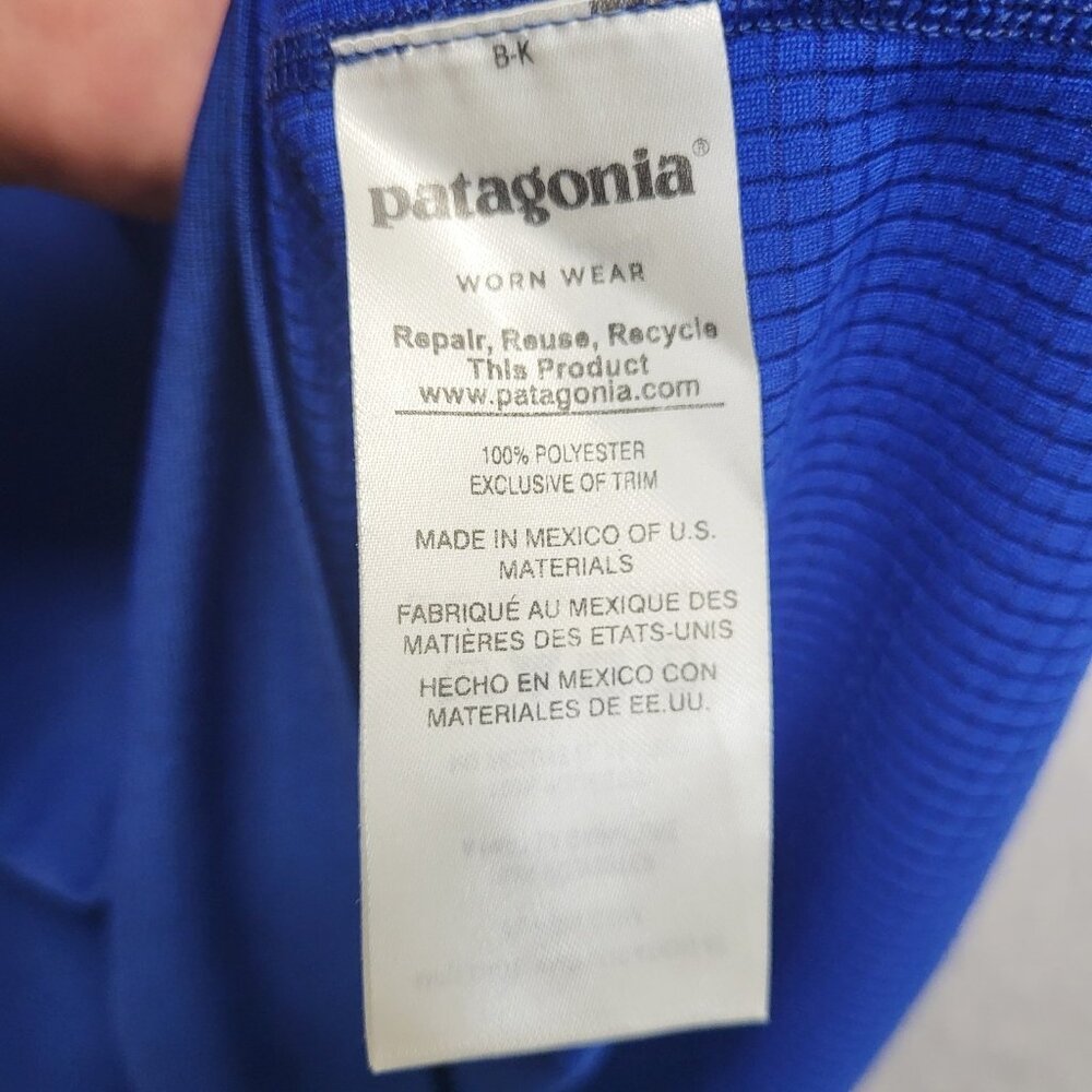 Patagonia Pullover Mens Medium Blue Capilene Midweight Baselayer Zip Polartec - Picture 9 of 11